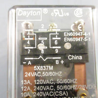 Dayton 5X837M General Purpose Relay 24V AC 50/60 Hz Lot of 6