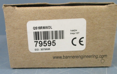 Banner Engineering World Beam Proximity Sensor 79595 QS18RNWDL 20270VAC/VDC NIB