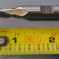 Weldon 1° Tapered End Mill: T16A2, 3/16"DIA, 3/8"SHK, HSS, 3FL, USA