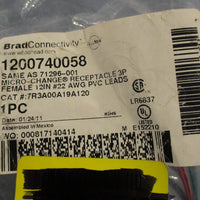 Brad Connectivity 1200740058 Receptacle 3P Female 12" Cable Assembly