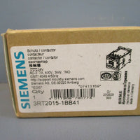 Siemens 3RT20151BB41 3Pole Contactor AC3: 7A, 400V, 3kW NEW