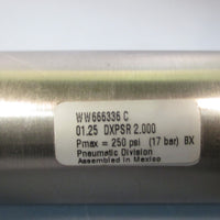 PARKER AIR CYLINDER 250PSI PMAX 17 BAR 01.25DXPSR 2.000