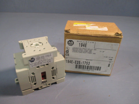 ALLEN BRADLEY LOADSWITCH FRONT MOUNT SERIES B 194E-E25-1753