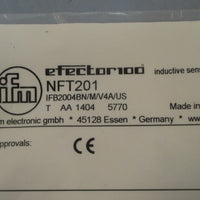 IFM NFT201 Efector100 IFB2004BN/M/V4A Inductive Sensor 4mm Range NIB