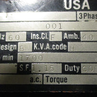 Sew Eurodrive SA60DT80N4 Gearmotor DFT80N4 1700RPM 1HP 85.4:1 1-7/16" Bore
