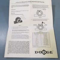 Dodge 071896 SEP2BIP207RE 27/16" Bore Pillow Block  New