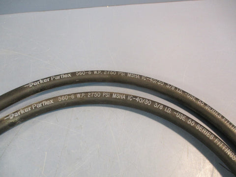 Parker parflex Hose Assembly 560-6 w.p. 2750 osi msha ic-40/30 3/8 I.D.
