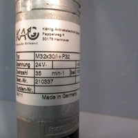 KAG M32X30/I+P32 Planetary Gearhead w/24VDC Motor M32 35rpm 210337 i=93:1