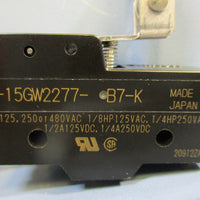 Omron Z15GW2277 Roller Limit Switch LOT OF 7