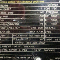 Baldor CPX21746T Motor 7.5 / 5 HP, 3 Phase, 1770 1470 RPM, 213T Frame