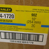 Box of 10 Stanley 902 10 2C Strap Hinge 10" Lifespan 141720 Weatherguard Coated