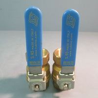 Rub Inc. Brass Ball Valve 11/4 In 200 PSI, Hand Operated Lot of Two S.93