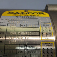 BALDOR 1/4 HP INDUSTRIAL MOTOR 1725 RPM 230/460 V FRAME 56C KM3454