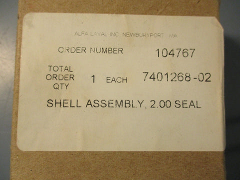 Alfa Laval 7401268-02 Shell Assembly 2.00 Seal Seal Assembly Replacement