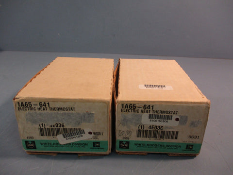 Lot of (2) White Rogers 1A65-641 Electric Heat Thermostat