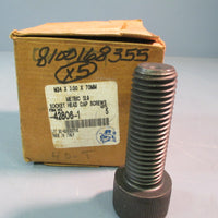 Lot of 5 Metric Socket Head M24 x 3.00 x 70mm Cap Screws 12.9 Bolts Blk 428061