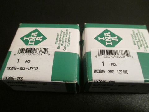 INA Needle Roller Bearings Lot of two HK3016-2RS-L271#E