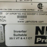 Nidec U34P2DCR 3 Phase Motor HU09 0.75 HP 1765/1455 RPM 5/8" Shaft Dia