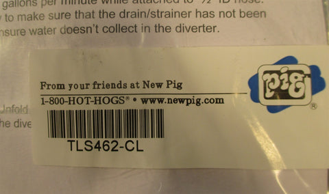 PIG TLS462-CL Pipe Leak Diverter Bag and Hose System Clear NIB