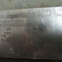 SewEurodrive KA86S/T LP80 120.19:1 Ratio Gearbox Gear Reducer 88,303 kg