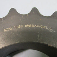 Dodge 104862 Sprocket D80BTL22H-3020 HS New