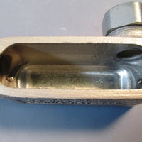 Appleton Unilet 1/2" LRL50NM Form 35 Conduit Body w/ cover and 2 fitting nuts
