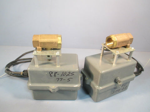 Brass Ball Valve with Actuator, 400 LB; AUTO BLOWDOWN (LOT OF 2) 3/4 IN FNPT