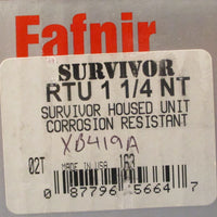 Fafnir Survivor RTU 1 1/4 NT Corrosion Resistant Take Up Bearing 11/4" Bore