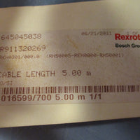 Bosch Rexroth R911320269 Servo Motor Cable RKH0301 5 Meters Long