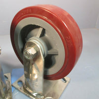 Golson Industrial Swivel Caster Wheel POLYURETHANE (Lot of Three) 6 x 2 45SER.6