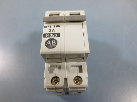 Allen Bradley 1492-CB2 2 Amp 2 Pole 480V Vac Circuit Breaker H020