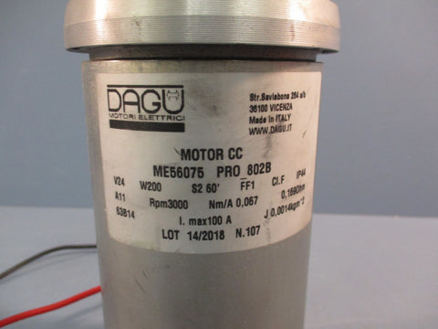 Dagu ME56075 PRO 802B Electric Gear AC Motor CC W200 3000rpm IP44 V24