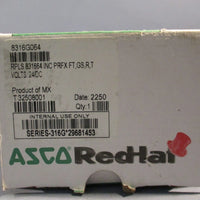 ASCO Solenoid Valve 24VDC 120VAC 1/2"NPT 10125/150psi 8316G064