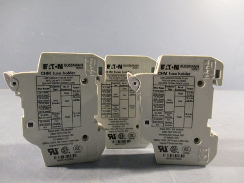 Lot of (3) Eaton/Bussmann Series CHM Fuse Holder, 32Amp, 690V