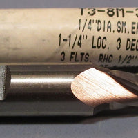 Weldon 3° Tapered End Mills T38M3 1/4" DIA 1/2" SHK 11/4" LOC USA