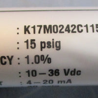 Ashcroft K17M0242C1 Transducer 420mA 15psig Range 30psig Proof 1036VDC