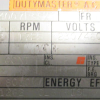 Reliance Electric P56X4007RSZ Dutymaster AC Motor 1/2HP 1725RPM 3PH 5/8" Shaft