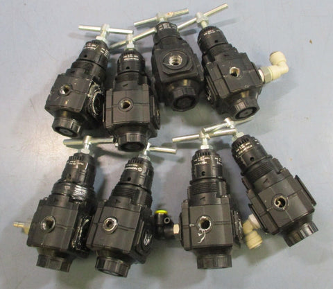 (Lot of 8) Norgren R72G-2AT-RCG Pneumatic Regulator 300PSIG MAX Inlet 150 Deg.