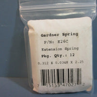 Gardner Spring E26C Extension Spring NEW (QTY 12)