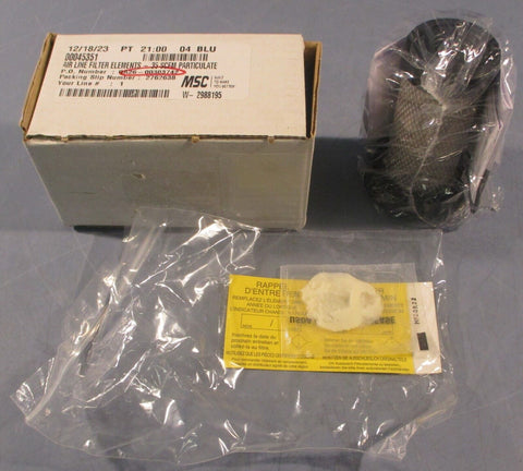 MSC Hankison 00045351 Particulate Air Line Filter Element 35 SCFM E7-16 3210429