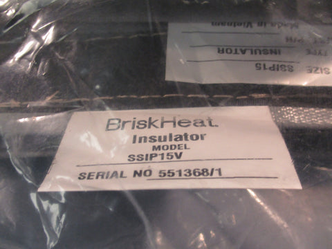 BriskHeat Model#SSIP15V/SSIP15 Silver Series Cloth Insulator