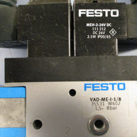 Festo VADMEI1/8 Vacuum Generator 35531 MEH224V Solenoid Valve