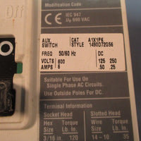 Cutler Hammer HMCPS030H1C SerC Motor Circuit Protector Breaker 30A w/ Aux Switch