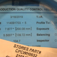 Super Cut 07958745555 Grinding Wheel Max 7600 RPM 5MM Glass 51/2" ID 8" OD