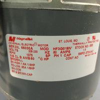 Magnetek 555 Universal Electric Motor 1075 RPM, 208-230V, 1.6-.85AMPS, 1/4-1/8HP