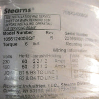Baldor Reliance CEWDBM3546T Washdown Duty Brake Motor Stearns 75BK2400BQF Brake