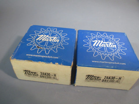 MARTIN Lot of (2) Bushing Bore VBelt Pulley 2AK30H