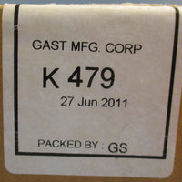 Gast MFG K479 Repair Kit For 23 Series Oilless Vacuum Pump Vanes and Gasket Only