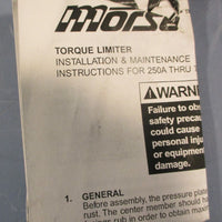 Morse 350A-1 Torque Limiter 465903 1" Finished Bore TL Series 3-1/2" OD