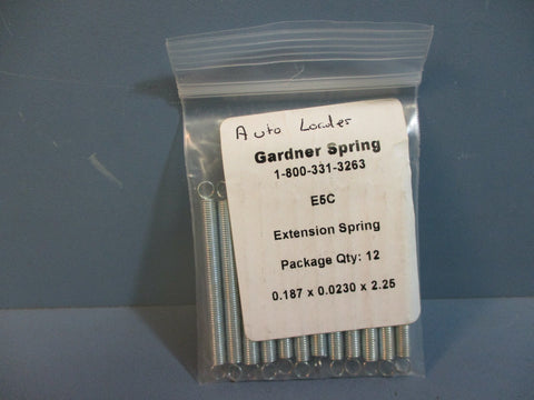 Gardner Spring E5C Extension Spring .187 x .0230 x 2.25 QTY:12
